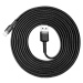 Kábel Baseus Cafule USB Lightning Cable 2A 3m (Black+Gray) (6953156296305)