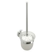 X-ROUND WC kefa nástenná, miska mliečne sklo, chróm (104113012) XR303