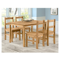 Stôl 100x80 + 4 stoličky CORONA 2 vosk