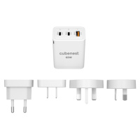 CubeNest Travel PD adaptér 65W S3D1 - white