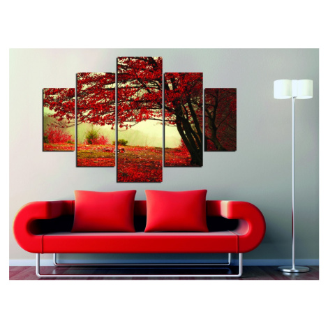 Viacdielny obraz Červená jeseň 92 x 56 cm