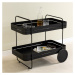 Kovový servírovací stolík na kolieskach 74x42 cm Gin & Trolley – Spinder Design