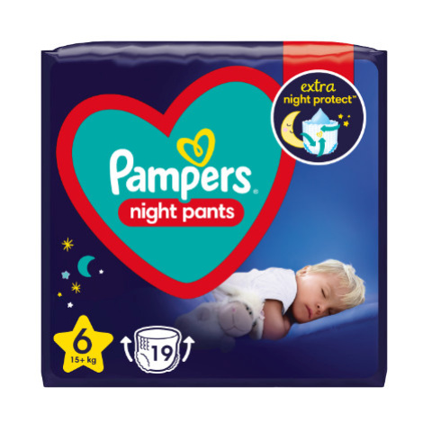 PAMPERS Night Pants S6, 15+ kg, 19 ks