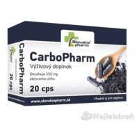 Slovakiapharm CarboPharm - aktívne uhlie, 20 cps