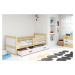 BMS Detská posteľ RICO 1 | 90 x 200 cm FARBA KONŠTRUKCIE: Biela, DOPLNKOVÁ FARBA: Ružová