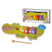 Drevený xylofón krokodíl Musictable Eichhorn s kladivkom 5 rôznych tónov od 12 mes