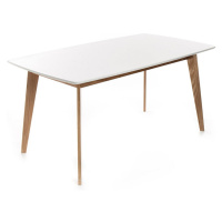 Jedálenský stôl s bielou doskou 90x160 cm Kyra – Tomasucci