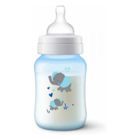 Philips AVENT Fľaša 260 ml Antikolik modrá, slon