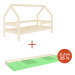 Benlemi Domčeková posteľ SAFE 3v1 so zábranou 120x200 cm + matrac ADAPTIC Zvoľte farbu: Tmavo si