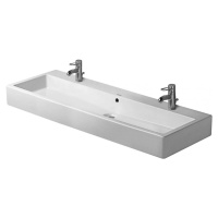 DURAVIT - Vero Dvojumývadlo, 120x47 cm, s 2 otvormi na batérie, alpská biela 0454120024