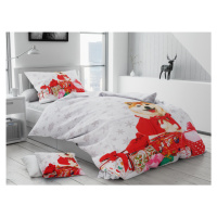 Bavlnené obliečky Vianočný psík + obliečka na vankúšik 40x50 cm zadarmo