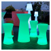 Newgarden Capri LED barový stôl napájaný batériou, RGBW, výška 110 cm,