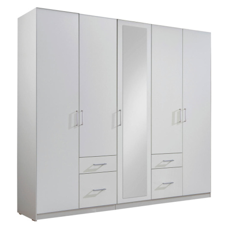 MID.YOU SKRIŇA S OTOČNÝMI DVERAMI, biela, 225/210/58 cm