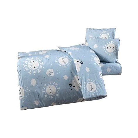 Brotex Bavlnené detské obliečky 140 × 200, 70 × 90 cm, modrý sen