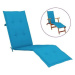 Poduška na polohovaciu stoličku modrá (75 + 105) × 50 × 4 cm