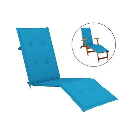 Poduška na polohovaciu stoličku modrá (75 + 105) × 50 × 4 cm SHUMEE