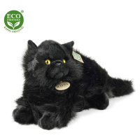 Rappa Plyšová mačka čierna ležiaca 30 cm Eco Friendly