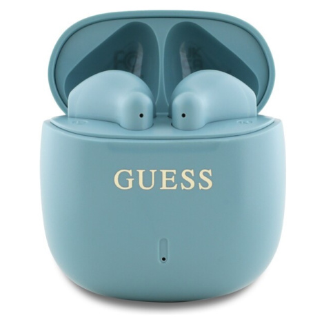 Guess Printed Classic Logo TWS Bezdrôtové Slúchadlá Turquoise