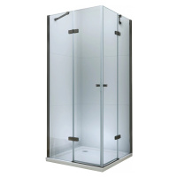 MEXEN/S - ROMA sprchovací kút 90x80, transparent, čierna 854-090-080-70-00-02