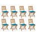 Skladacia záhradná stolička s poduškami 8 ks Dekorhome Sivohnedá taupe,Skladacia záhradná stolič