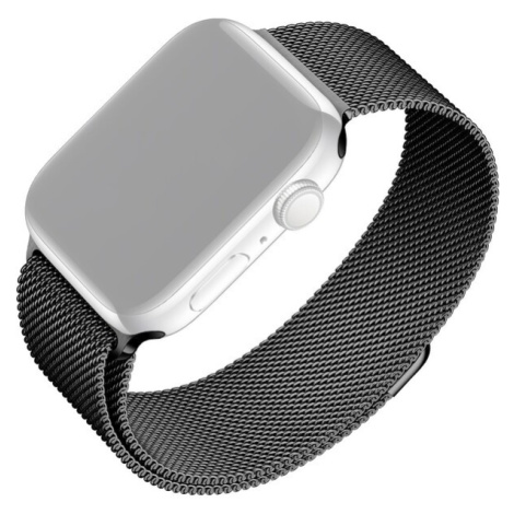 FIXED Mesh Strap sieťový nerezový remienok Apple Watch 42/44/45mm čierny