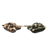 Tank RC 2ks 25cm tanková bitka+dob. pack 27MHZ a 40MHz maskáč so zvukom so svetlom