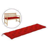 Poduška na záhradnú lavicu červená 180 x 50 x 7 cm textil