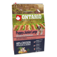 Krmivo Ontario Puppy & Junior Large Chicken & Potatoes 2,25kg