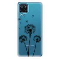 Odolné silikónové puzdro iSaprio - Three Dandelions - black - Samsung Galaxy A12