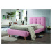 Signal Čalúnená posteľ TIFFANY 90 x 200 cm farba ružová / dub