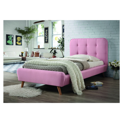 Signal Čalúnená posteľ TIFFANY 90 x 200 cm farba ružová / dub