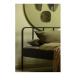 Čierna kovová dvojlôžková posteľ s roštom 160x200 cm Mees – WOOOD