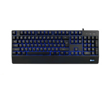 C-TECH Klávesnica KB-104BK, USB, 3 farby podsvietenia, čierna, CZ/SK