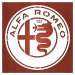 Drevené logo na stenu - Alfa Romeo, Biela