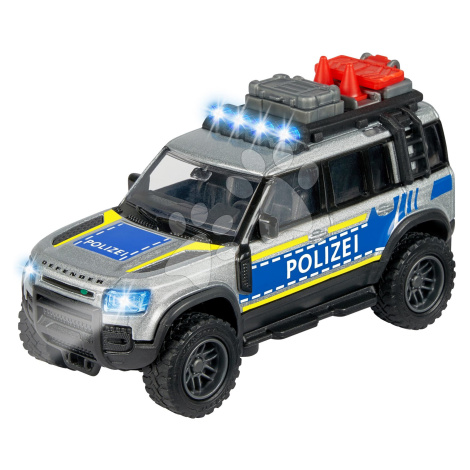 Autíčko policajné Land Rover Police Majorette so zvukom a svetlom dĺžka 12,5 cm
