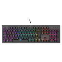 Genesis tichá herná klávesnica THOR 303/RGB/Outemu Peach Silent/Drôtová USB/SK-SK layout/Čierna