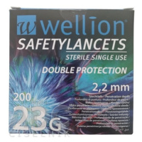 Wellion SAFETYLANCETS 23G - Lanceta bezpečnostná