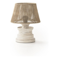 Biela/v prírodnej farbe stolová lampa (výška 30 cm) - Geese