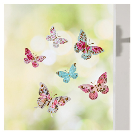 6-dielny 3D obrázok na okno "Motýle"