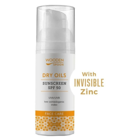 WOODENSPOON Opaľovací krém na tvár-nízky komedogénny index DRY OILS SPF 50 50 ml