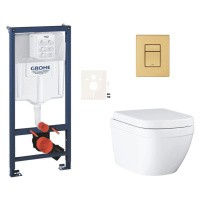 Závesný wc set do ľahkých stien / predstenová montáž Grohe Euro Ceramic SIKOGRSEUSCGN0