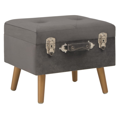 vidaXL Úložná stolička 40 cm sivá zamatová