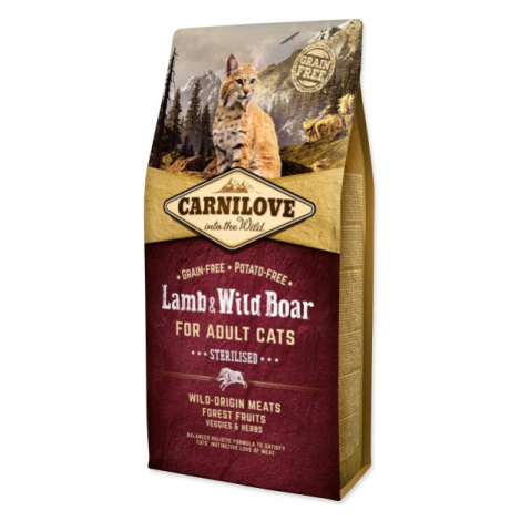 Krmivo Carnilove Sterilisod Adult Cats Lamb & Wild Boar 6kg