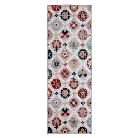 Běhoun Plaza Flora Grey – na ven i na doma - 80x230 cm Flair Rugs koberce