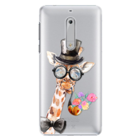 Plastové puzdro iSaprio - Sir Giraffe - Nokia 5