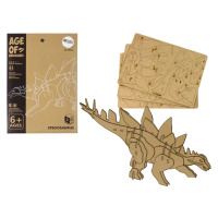 mamido Drevené Puzzle 3D Stegosaurus Vzdelávacia stavebnica 41 dielov