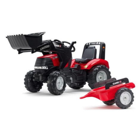 FALK Šliapací traktor 996AM Case IH Puma 240CVX s nakladačom a vlečkou