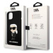 Silikónové puzdro Karl Lagerfeld na Apple iPhone 14 KLHMP14SSNIKBCK Magsafe Silicone NFT Ikonik 