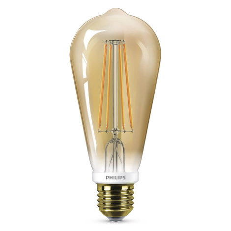 Philips LED žiarovka E27 ST64 5,5W zlatá, stmievač