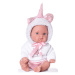 Antonio Juan 85105-1 Jednorožec biely - realistická bábika bábätko s celovinylovým telom